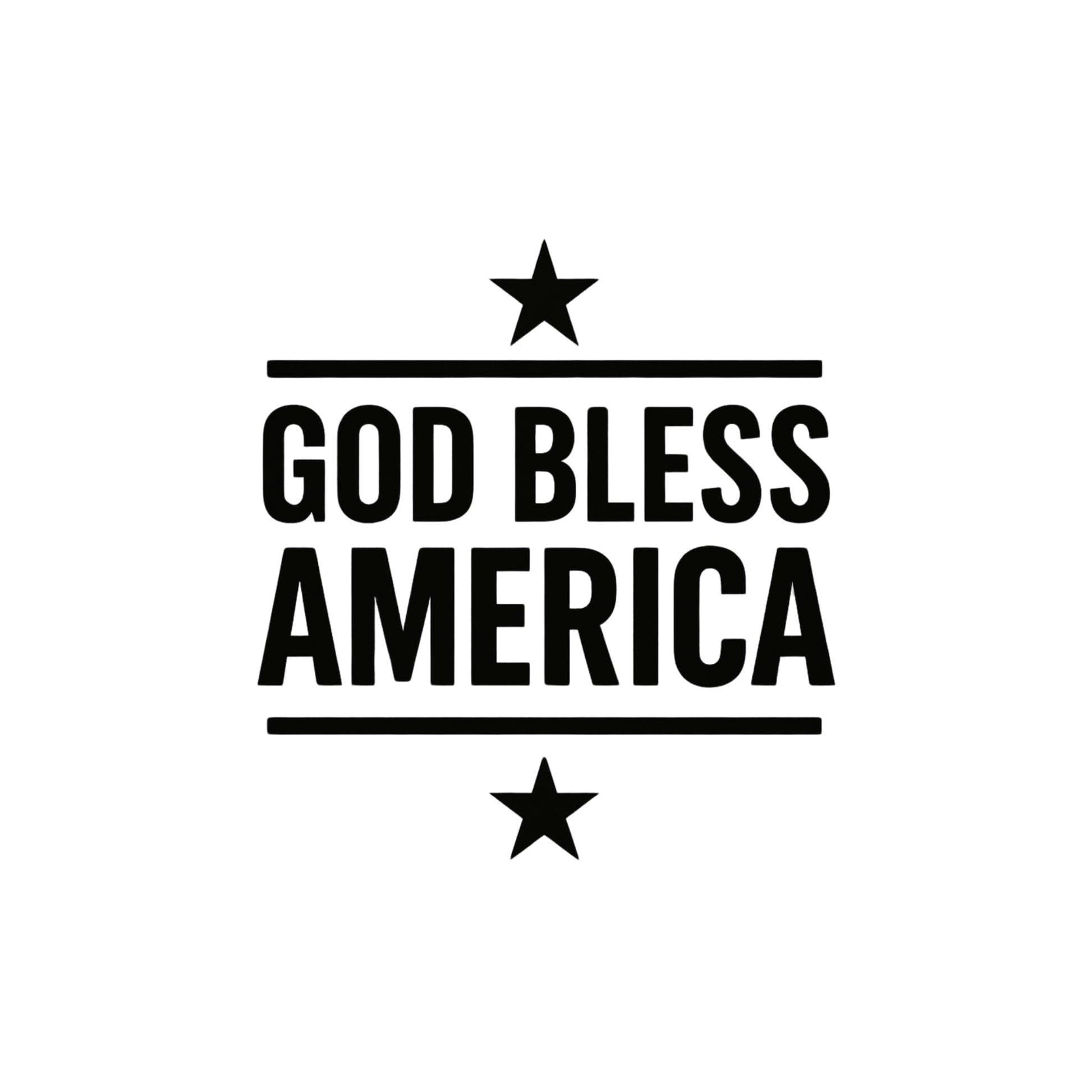 God Bless America Patriotic Car Decal | Vinyl Window Sticker with Stars | Permanent Adhesive - Nostalgi Factory