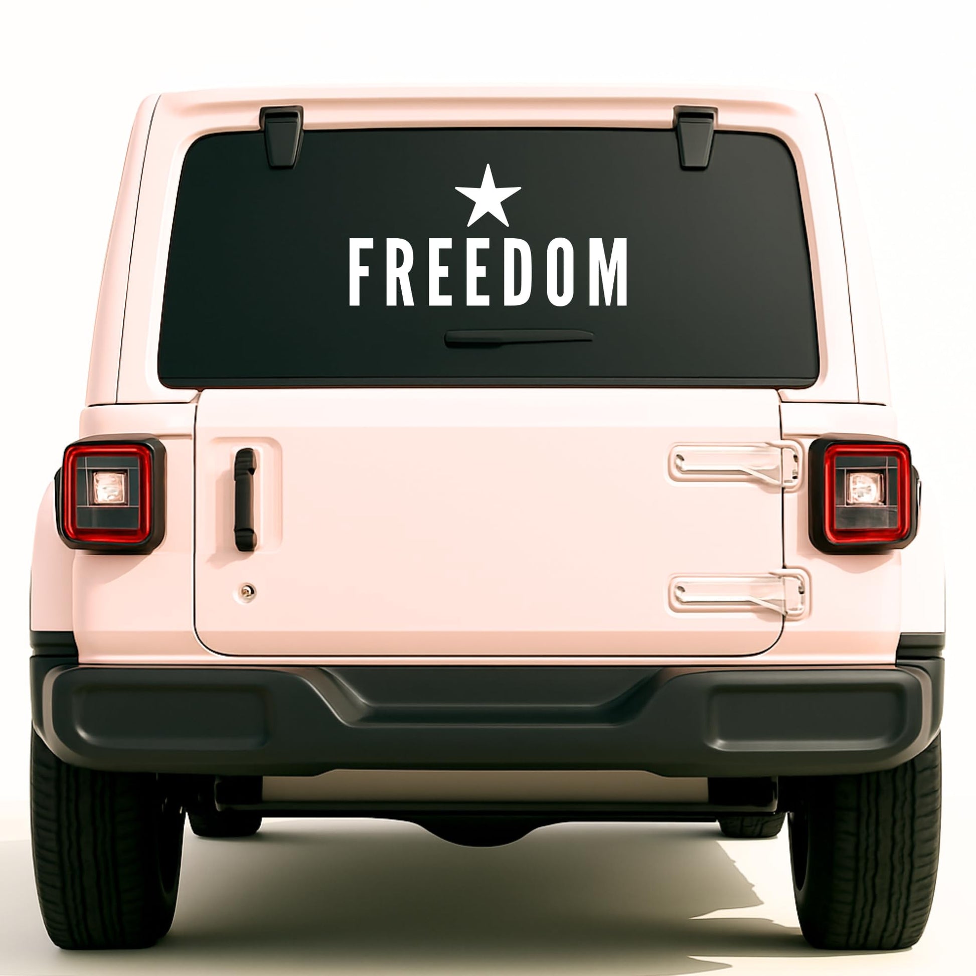 Set of 2 Freedom Star Vinyl Decal | Waterproof | for Vehicles, Windows, Laptops, Mugs - Nostalgi Factory