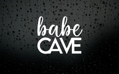 Babe Cave Vinyl Wall Decal | Car Decal | Sticker | Multiple Colors Available | Permanent Adhesive - Nostalgi Factory