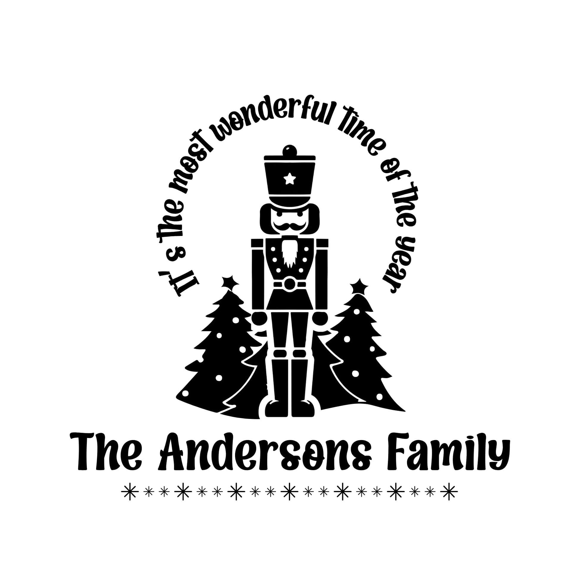 Personalized Christmas Nutcracker Window Decal | Custom Vinyl Decal | Available in 7 Colors - Nostalgi Factory