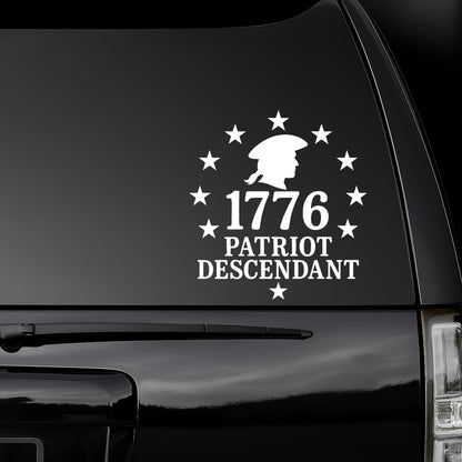 1776 | Patriot Descendant Vinyl Decal | Available in 5 Colors - Nostalgi Factory