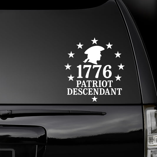 1776 | Patriot Descendant Vinyl Decal | Available in 5 Colors - Nostalgi Factory