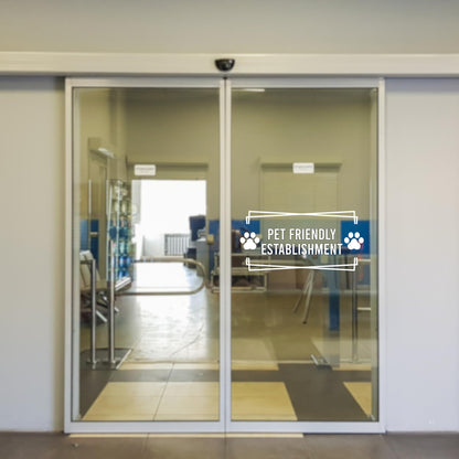Pet Friendly Establishment Vinyl Decal Sign | Business Window Sticker | Available in 5 Colors - Nostalgi Factory