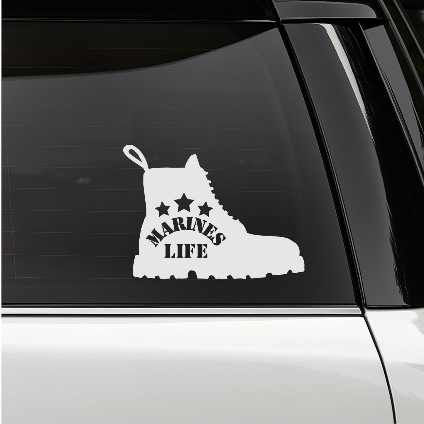 Military Service Boot Decal | Army | Navy | Marines | Air Force Life | 3-Star Combat Boot Design | - Nostalgi Factory