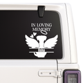 Pet Memorial Decal | Dog Angel Wings | In Loving Memory Custom Name | 9 Colors | Memorial Car Decal Nostalgi Factory
