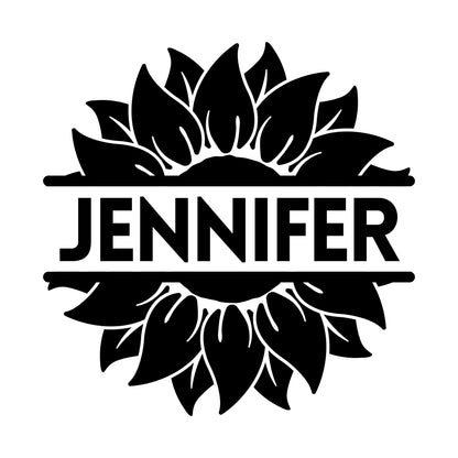Personalized Sunflower Car Decal with Name | Tumbler | Car Window | Laptop | Mug | Permanent Vinyl | Multiple Colors Available - Nostalgi Factory