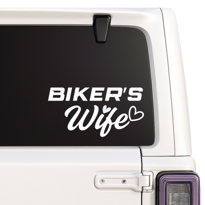 Biker's Wife Vinyl Car Decal Sticker | Laptop, Mugs or Gift Generic