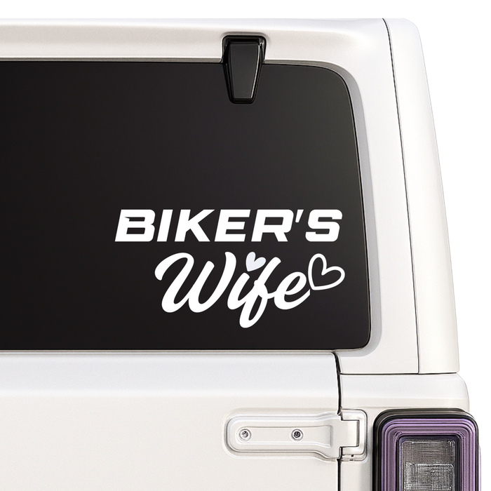 Biker's Wife Vinyl Car Decal Sticker | Laptop, Mugs or Gift Generic
