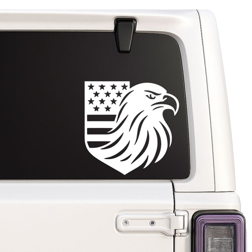 American Eagle Shield Vinyl Car Decal | Patriotic Window Sticker Nostalgi Factory