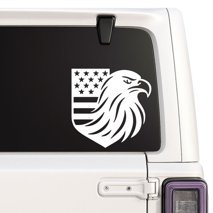 American Eagle Shield Vinyl Car Decal | Patriotic Window Sticker Nostalgi Factory