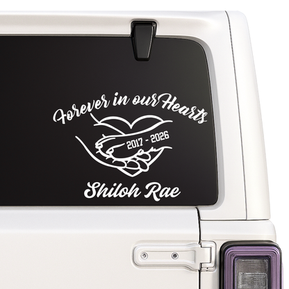 Custom Memorial Dog Car Decal | Forever in Our Hearts | Personalized Vinyl Sticker | 9 Color Options Nostalgi Factory