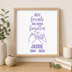 Best Friends Are Never Forgotten Memorial Decal | Friendship Tribute Sticker | 9 Colors | Memorial Car Decal Nostalgi Factory
