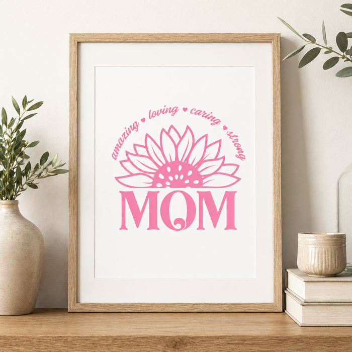 Mom Sunflower Decal Sticker | Inspirational Design with Loving Caring Message | Tumbler Mug Laptop Decal | Multiple Colors Available Nostalgi Factory