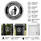 No Littering | Keep Area Clean | Vinyl Decal Nostalgi Factory