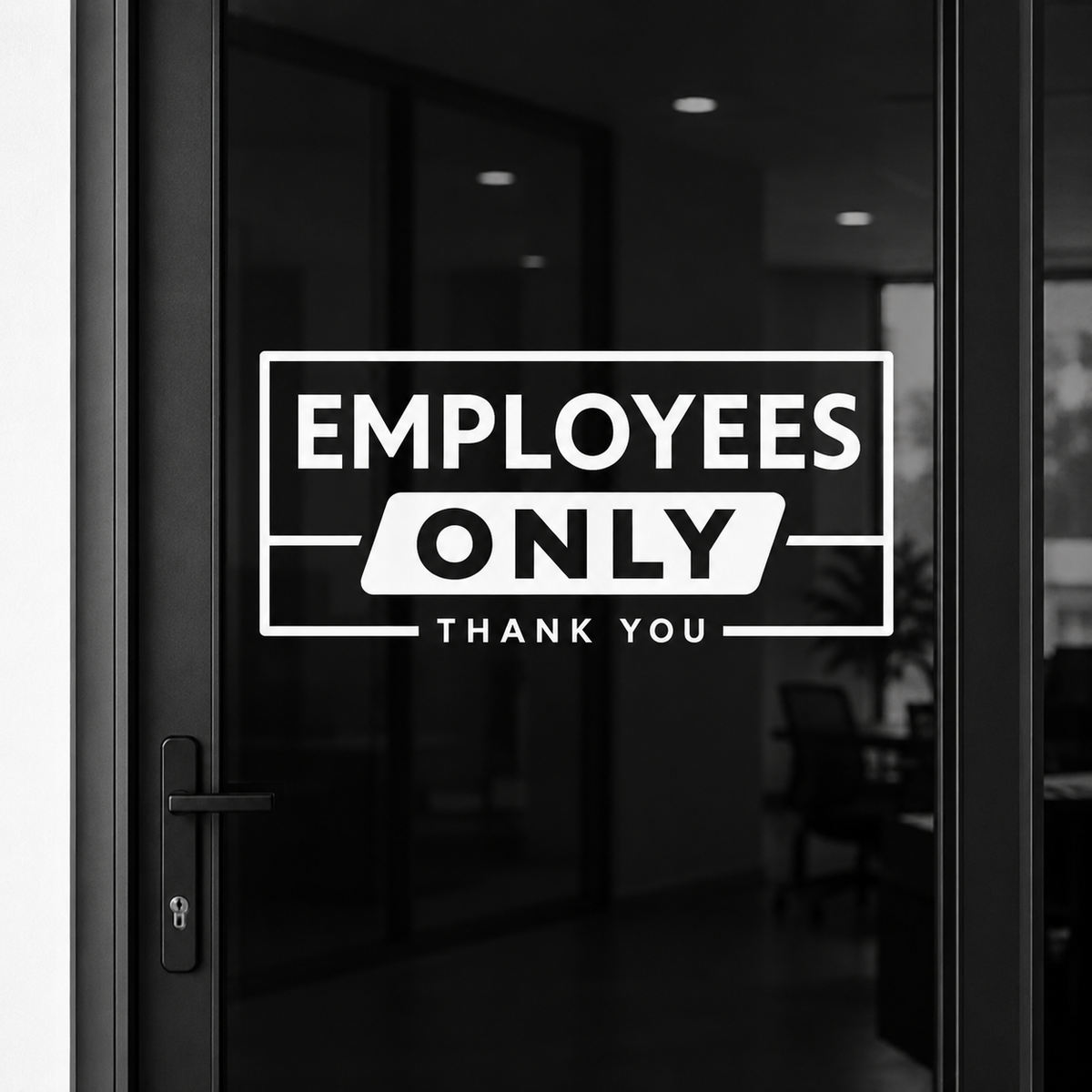 Employees Only Vinyl Door Decal for Business Nostalgi Factory