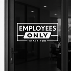 Employees Only Vinyl Door Decal for Business Nostalgi Factory