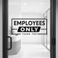 Employees Only Vinyl Door Decal for Business Nostalgi Factory