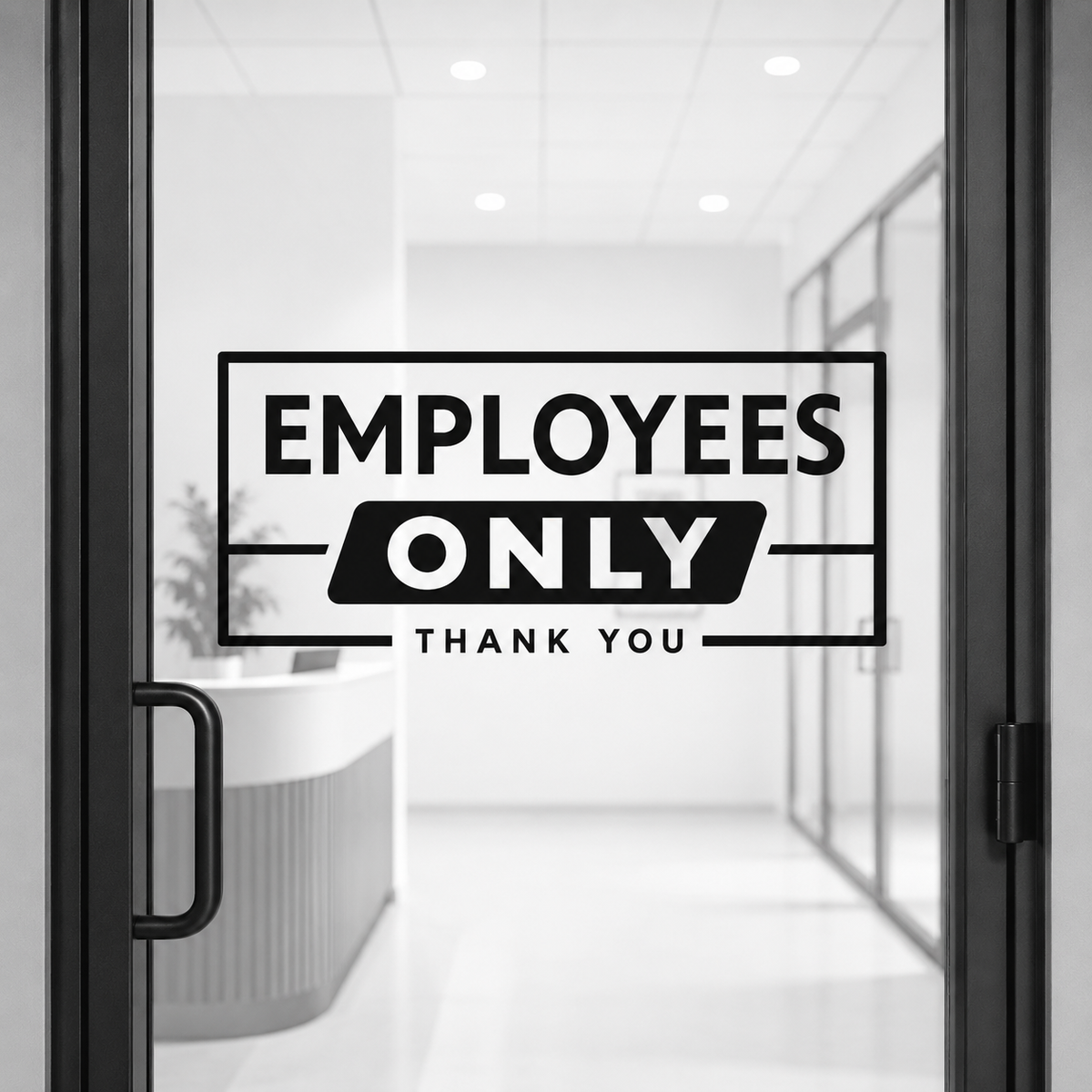 Employees Only Vinyl Door Decal for Business Nostalgi Factory