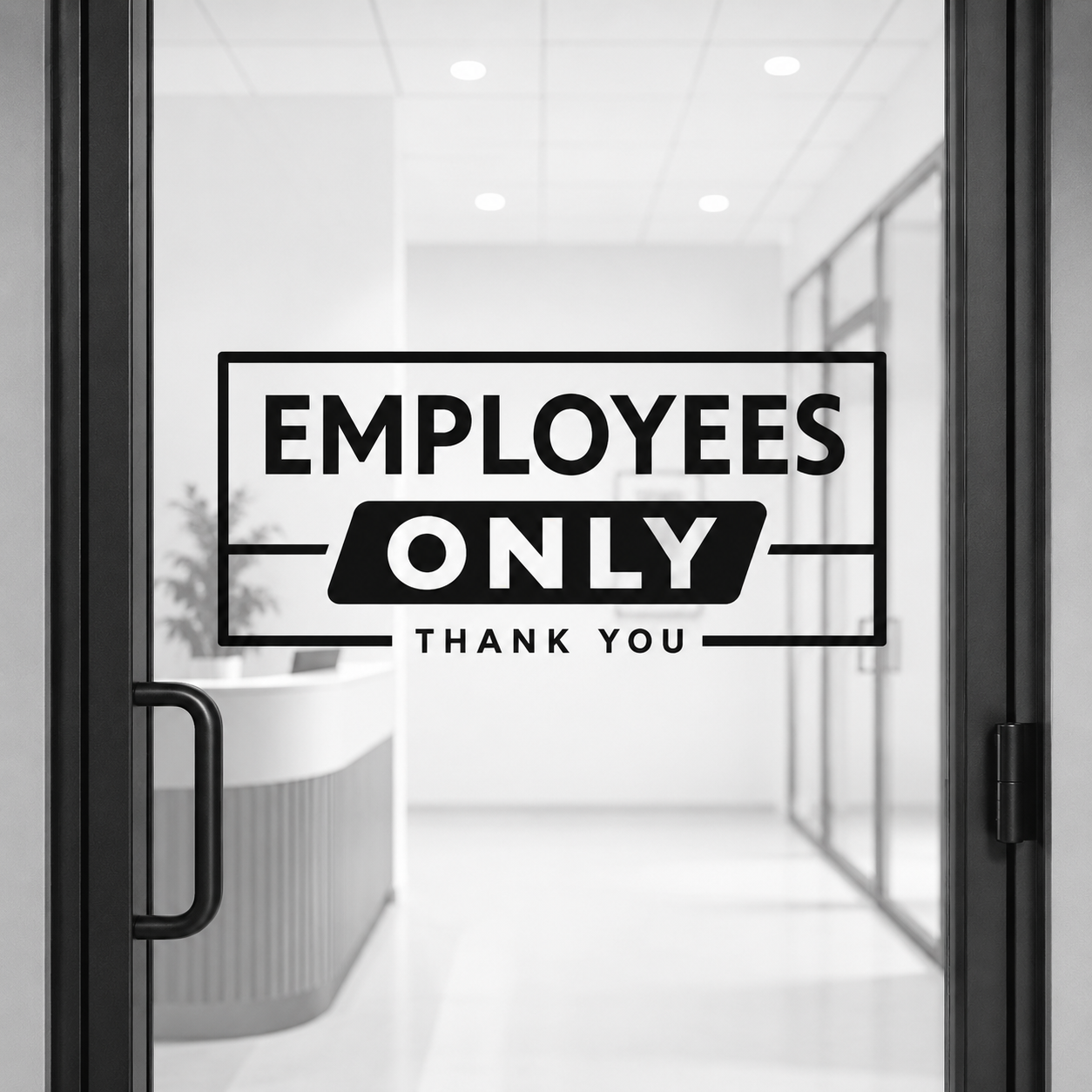 Employees Only Vinyl Door Decal for Business Nostalgi Factory