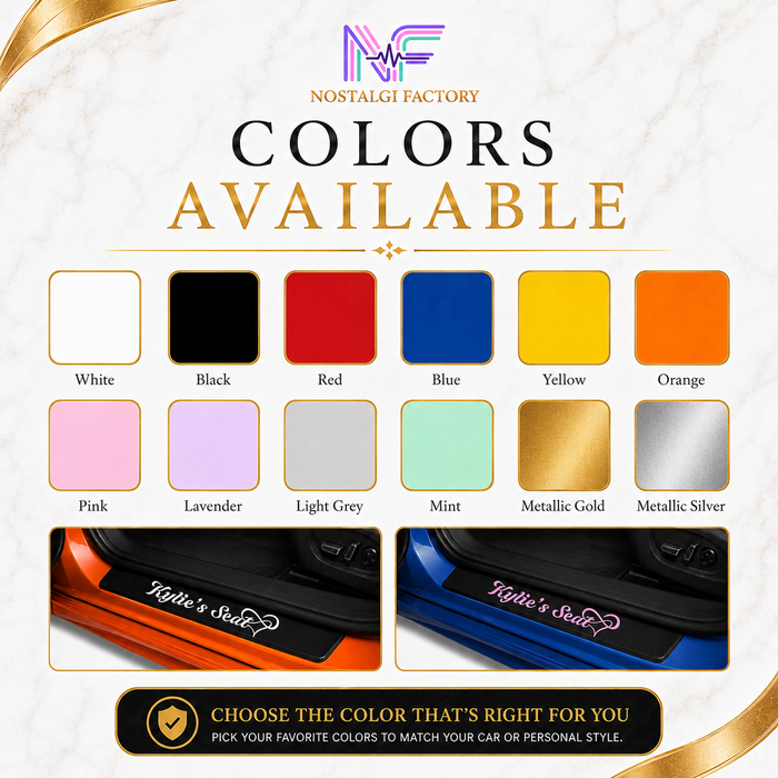 Girlfriend Name Car Vinyl Decal | Door Step Seat Sticker Gift