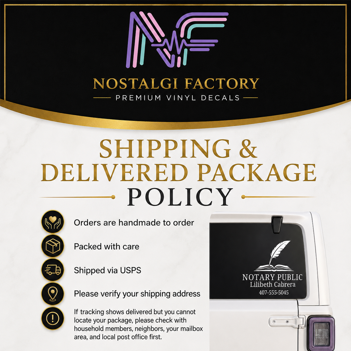 Custom Notary Public Vinyl Decal | Professional Book and Quill Logo Design | Great for Car | Laptops | Business Window | Advertising | Available in 5 Colors Generic