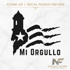 Mi Orgullo Puerto Rico Decal | El Morro Garita Vinyl Sticker | Puerto Rican Flag Car Decal | 5 Colors Nostalgi Factory