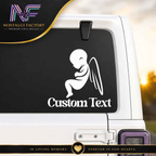 Stillborn Memorial Angel Wing Car Decal – Personalized Vinyl Sticker | Permanent Adhesive for Tribute & Remembrance
