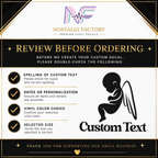 Stillborn Memorial Angel Wing Car Decal – Personalized Vinyl Sticker | Permanent Adhesive for Tribute & Remembrance