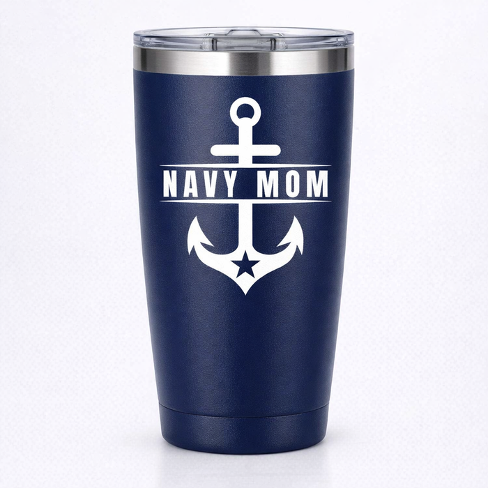 Navy Mom Car Decal | Military Anchor Vinyl Sticker | USA | 5 Color Options Nostalgi Factory