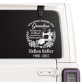 Grandma Memorial Decal | Sewing Machine & Roses | Custom Name & Years
