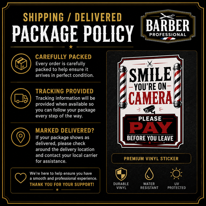 Smile You're On Camera – Barber Shop Sticker Nostalgi Factory