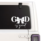 God is Good Car Decal | Bow Design | Vinyl Sticker Nostalgi Factory