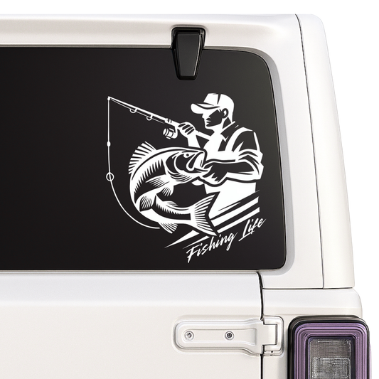 Fishing Life | Decal Sticker | Car Window Nostalgi Factory