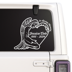 Custom Memorial Angel Vinyl Car Decal | In Memory Design | 5 Color Options Nostalgi Factory