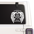 Memorial Angel Wings Car Decal | Customizable Vinyl Sticker | Gone from our sight but never from our hearts | 5 Color Options Nostalgi Factory
