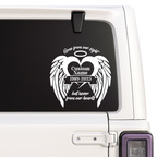 Memorial Angel Wings Car Decal | Customizable Vinyl Sticker | Gone from our sight but never from our hearts | 5 Color Options Nostalgi Factory