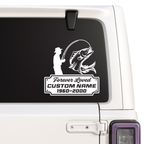 Custom Memorial Fishing Decal | Forever Loved Waterproof Vinyl Sticker Nostalgi Factory