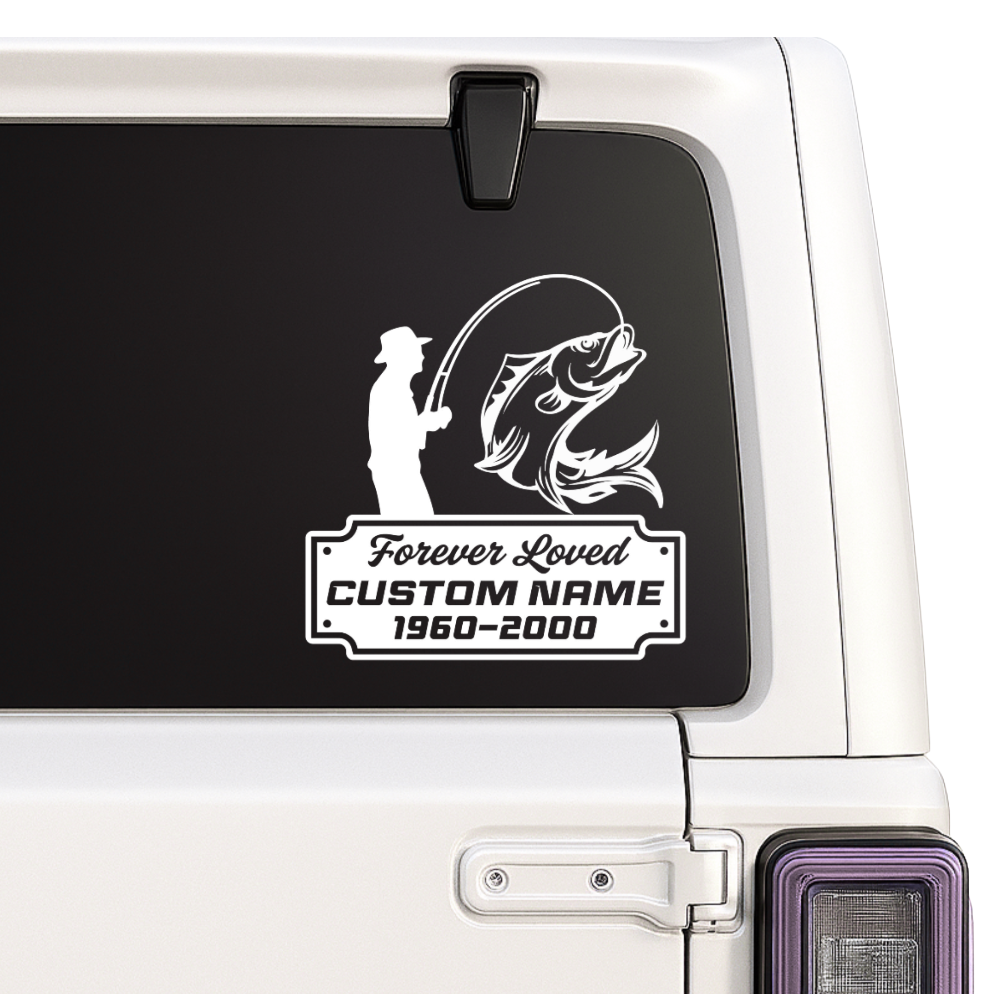 Custom Memorial Fishing Decal | Forever Loved Waterproof Vinyl Sticker Nostalgi Factory