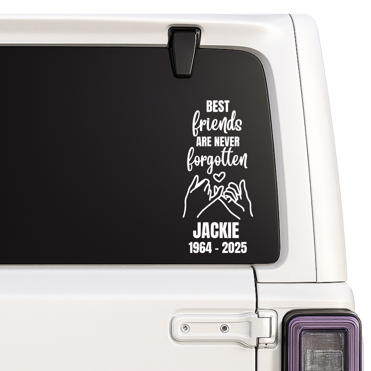 Best Friends Are Never Forgotten Memorial Decal | Friendship Tribute Sticker | 9 Colors | Memorial Car Decal Nostalgi Factory