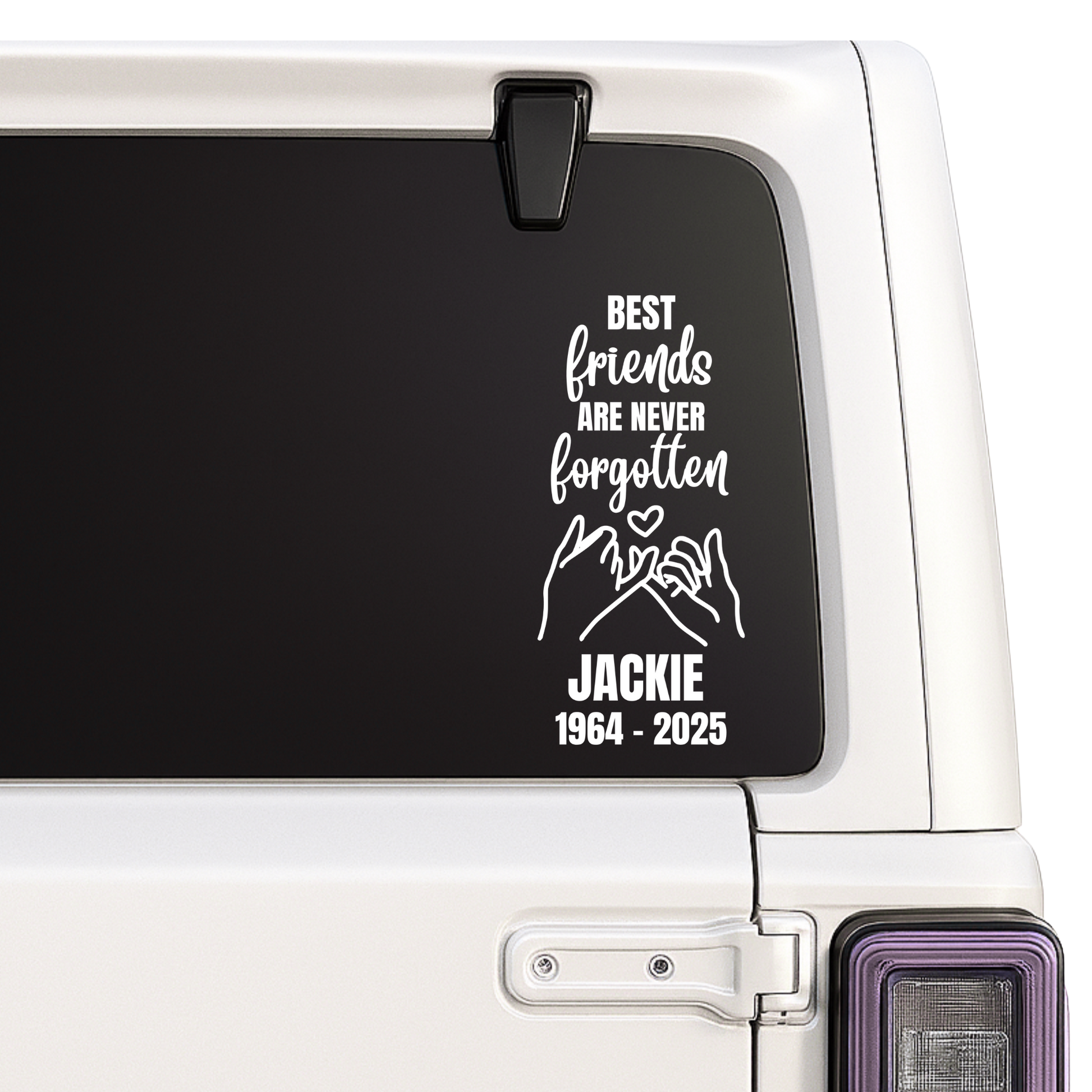 Best Friends Are Never Forgotten Memorial Decal | Friendship Tribute Sticker | 9 Colors | Memorial Car Decal Nostalgi Factory