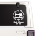Loving Memory Sewing Machine Vinyl Decal | Custom Memorial Car Sticker Nostalgi Factory