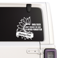 Sunflower Memorial Decal - Custom Name & Quote | Memorial Car Decal Nostalgi Factory