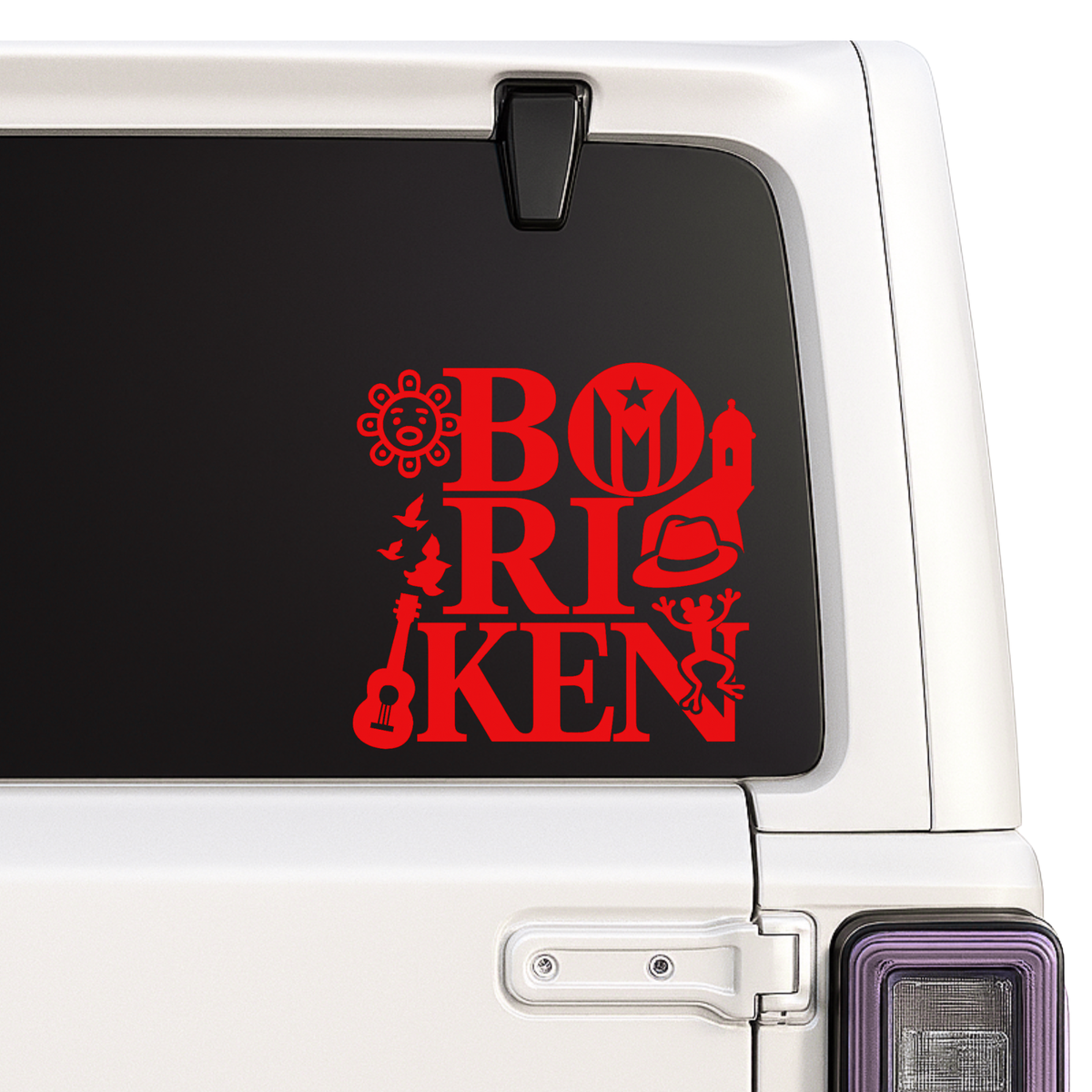 Boriken Puerto Rico Car Decal - Boricua Pride Sticker Nostalgi Factory
