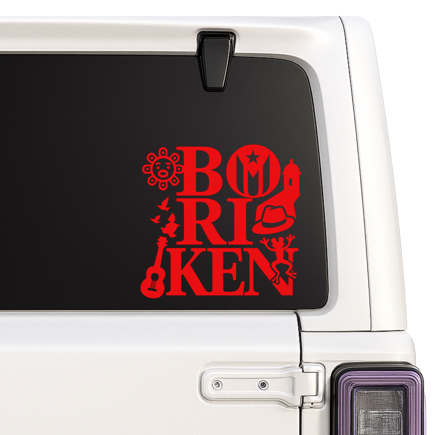 Boriken Puerto Rico Car Decal - Boricua Pride Sticker Nostalgi Factory