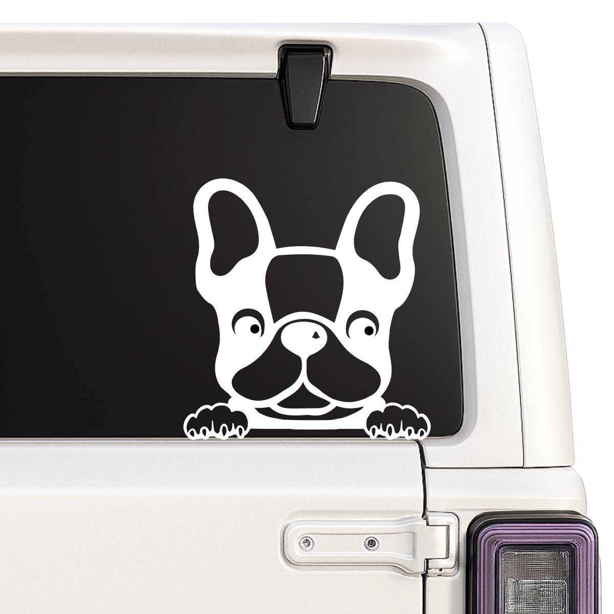 French Bulldog Vinyl Decal Car Sticker | Multiple Colors Available | Cute Peeking Dog Design Nostalgi Factory