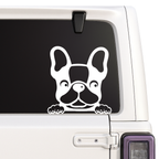 French Bulldog Vinyl Decal Car Sticker | Multiple Colors Available | Cute Peeking Dog Design Nostalgi Factory