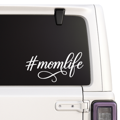 #Momlife Car Decal | Vinyl Window Sticker for Moms | 5 Color Options
