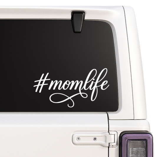 #Momlife Car Decal | Vinyl Window Sticker for Moms | 5 Color Options