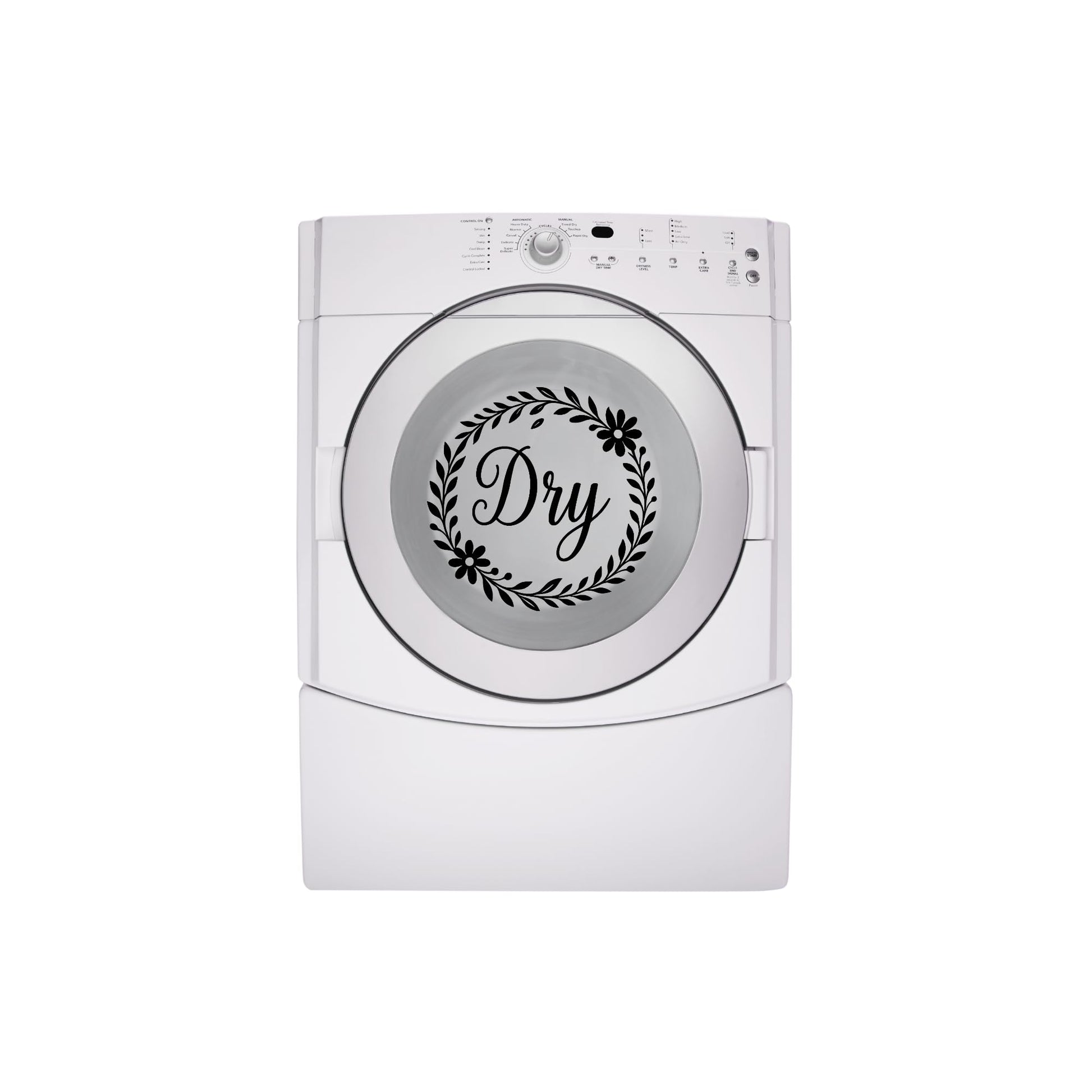 Washer and Dryer Vinyl Decals | Glossy Finish Laundry Room Labels Sticker | 12 Color Options | Modern Front Load Appliance Stickers - Nostalgi Factory