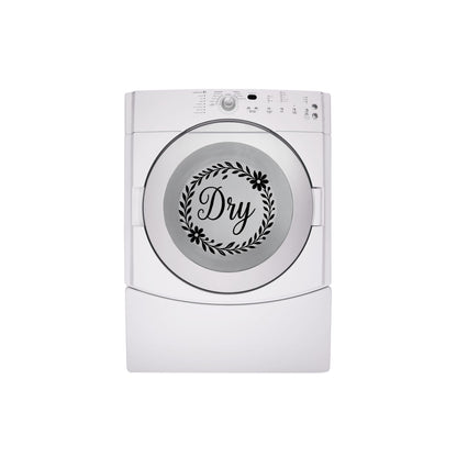 Washer and Dryer Vinyl Decals | Glossy Finish Laundry Room Labels Sticker | 12 Color Options | Modern Front Load Appliance Stickers - Nostalgi Factory